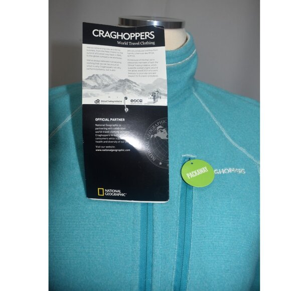 Craghoppers Travel Clothing Aqua Lagoon Microfleece Zip Front Jogger Sweatshirt - Picture 4 of 11